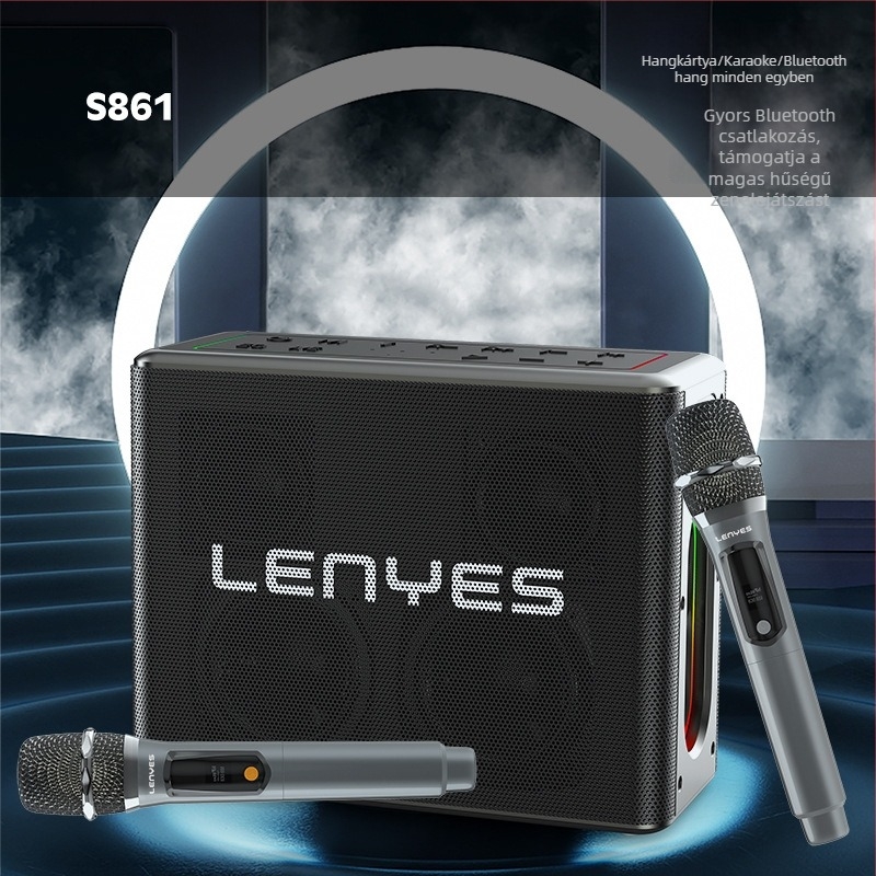 Karaoke Bluetooth mindent egyben hangsugárzó, 4-hangszórós rendszer, 150W kimenet, beépített 6000mAh akkumulátor, IPX6 vízálló, Bluetooth 5.0