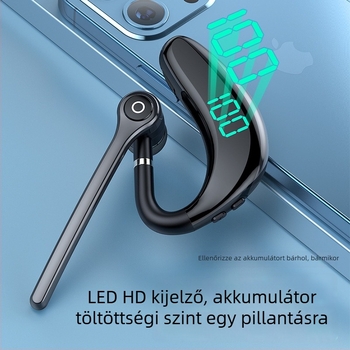 V18 magánmodell zajcsökkentő vezeték nélküli Bluetooth fülre akasztható headset, BT 5.3, ultra hosszú készenléti idő, autóhoz és sporthoz