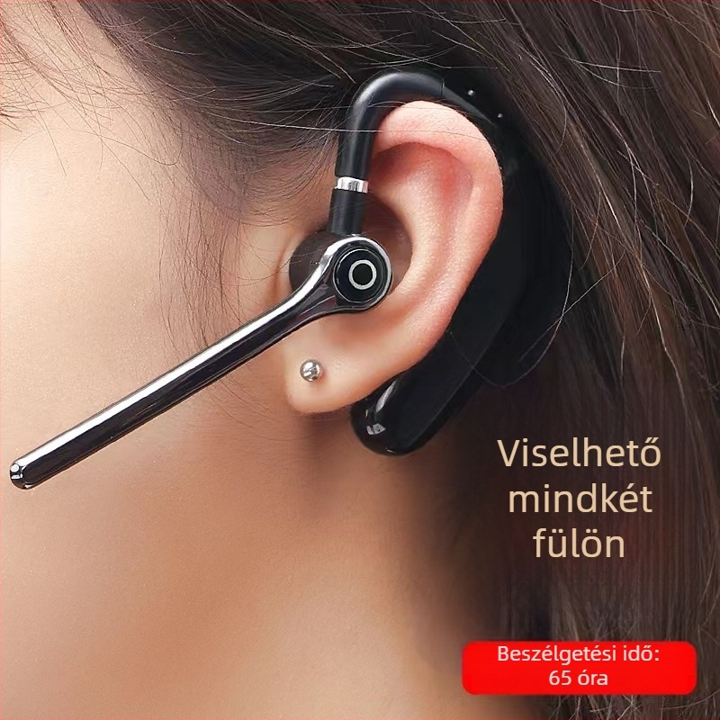 V18 magánmodell zajcsökkentő vezeték nélküli Bluetooth fülre akasztható headset, BT 5.3, ultra hosszú készenléti idő, autóhoz és sporthoz