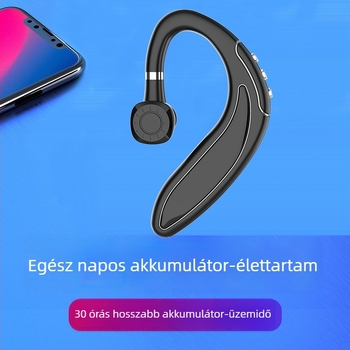 Vezeték nélküli Bluetooth fülhallgató, egyoldali, hosszú üzemidő, Bluetooth 5.3, vízálló, 15 m hatótáv, sportos stílus