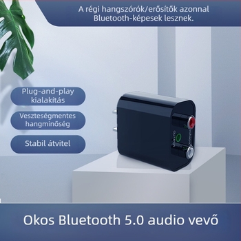 Bluetooth 5.0 audiovevő modul erősítőhöz – vezeték nélküli sztereó, veszteségmentes hang, beépített handsfree