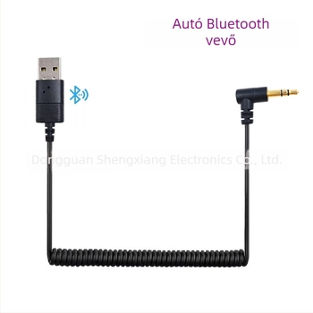Ermai Eb01 autóba Bluetooth vevő – USB 2.0 adapterkábel, USB-A chip, 1,5 m hosszú kábel, hands-free hívásokhoz