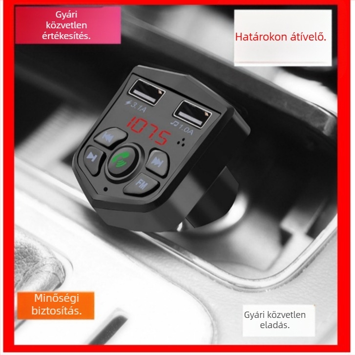 Autó MP3 lejátszó 803E — FM adó, USB interfész, szivargyújtó tápellátás, 12–24V