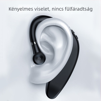 Vezeték nélküli Bluetooth 5.0 fejhallgató, hosszú üzemidő, autóhoz és sporthoz, fülre rögzített dizájn