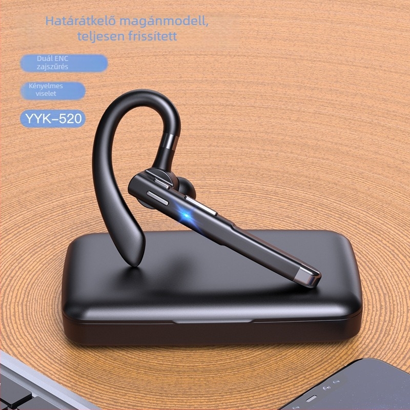 Fülre akasztós vezeték nélküli Bluetooth headset digitális kijelzővel, Bluetooth 5.3, 10 m hatótávolság, egyoldali, IPX7, üzemidő >8 óra