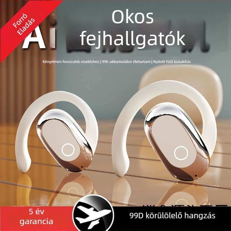 Klein M117Ai Okos Fordítású Bluetooth Fülhallgató – Nyitott fül, Csontvezetés, 10 m hatótávolság, BT 5.0, >8 órás üzemidő, IPX6 vízálló