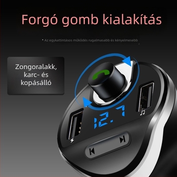 Aijietong T20 Autós Bluetooth MP3 lejátszó USB töltő FM adó Hands-Free