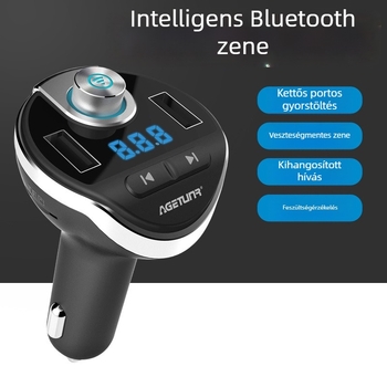 Aijietong T20 Autós Bluetooth MP3 lejátszó USB töltő FM adó Hands-Free