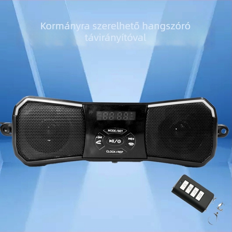Motorkerékpár kormányára szerelt hangrendszer Bluetooth kéz nélküli beszélgetésekhez, többfunkciós integrált járműhang-rendszer elektromos járművekhez