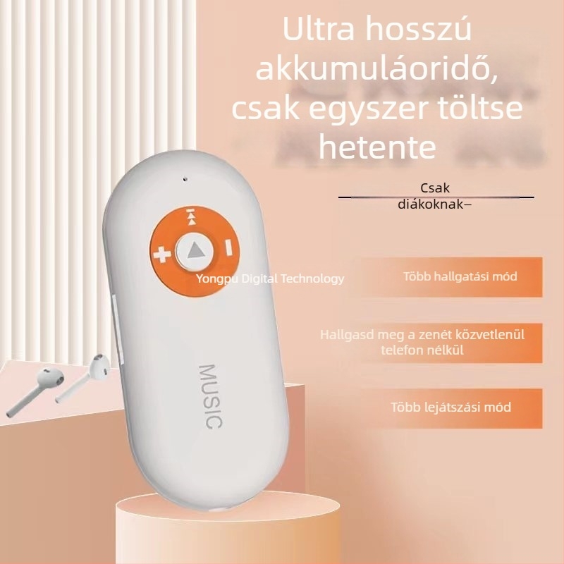 Kártyaolvasós MP3-lejátszó, modell Bq01, tárolókapacitás 128 millió, autó cigarettagyújtó tápellátás, hivatalos standardcsomag + vezetékes fejhallgató