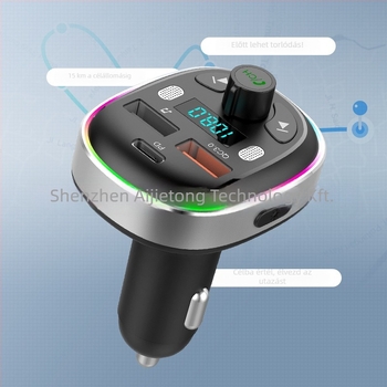 Autós Bluetooth MP3 lejátszó és FM transmitter, Bluetooth hívásokkal, QC3.0 és PD30W gyorstöltés, 12–24V, Modellt T81