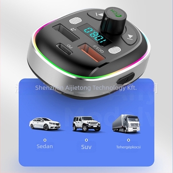 Autós Bluetooth MP3 lejátszó és FM transmitter, Bluetooth hívásokkal, QC3.0 és PD30W gyorstöltés, 12–24V, Modellt T81