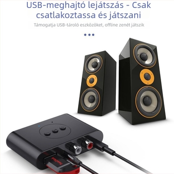 NFC Bluetooth 5.3 autózenei vevő Hands-Free, USB/RCA/3,5 mm csatlakozások, modell B21