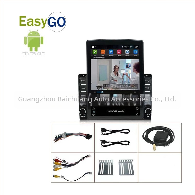 9,7 hüvelykes függőleges Android autó navigációs rendszer GPS-szel, Bluetooth-tal és MP5 lejátszóval