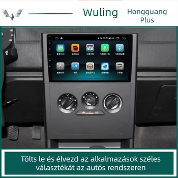 Androidos 9 colos all-in-one központi navigációs rendszer Wuling Hongguang PLUS-hoz hátrafelé néző tükörrel