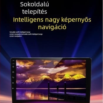 Android autós navigációs rendszer négymagos processzorral, GPS, Wi-Fi, MP3/MP4 lejátszás, HD érintőképernyő