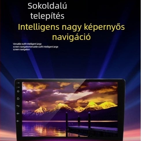 Android autós navigációs rendszer négymagos processzorral, GPS, Wi-Fi, MP3/MP4 lejátszás, HD érintőképernyő