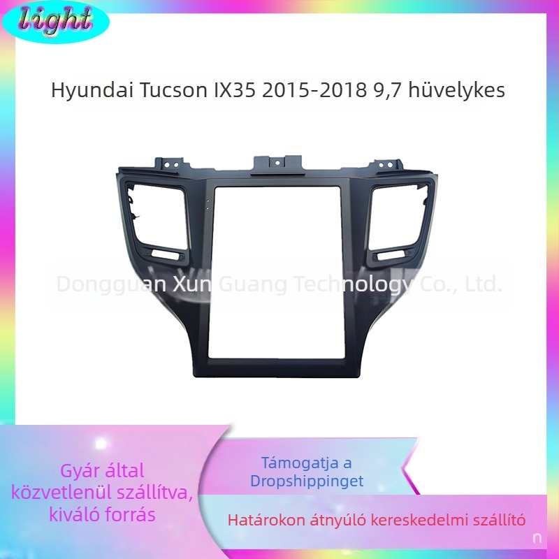 Android navigációs keret PC+ABS Hyundai Tucson IX35 (2015-2018), 9,7 hüvelykes kijelző