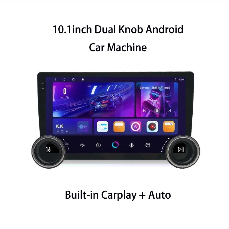 Autós Android navigáció CarPlay‑kel — kettős gombos vezérlés, IPS kijelző, 12V táplálás, teljesítmény 50×4, kompatibilis Toyota/Hyundai/Kia/Honda/Nissan