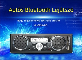 Autó Bluetooth MP3 lejátszó FM rádióval, Siming Mountain JL-8236, 12V, 1.8kg