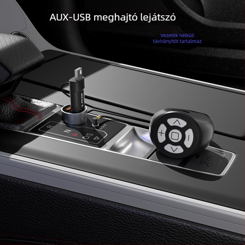 Autó AUX–USB veszteségmentes lejátszó, vezeték nélküli távirányítóval és Bluetooth 5.3