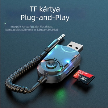 FM Bluetooth 5.3 adó-vevő autóhoz, MP3 audió adapter, vezeték nélküli Bluetooth hangszóró