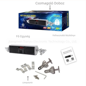 TY-1020 Motorkerékpár MP3 lejátszó a Tianyutól – alumínium ház, 12V-os tápellátás autós cigarettagyújtóról, USB MP3 lejátszás.