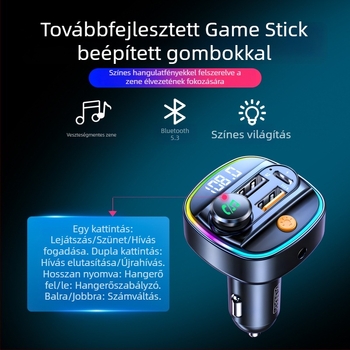 Autós Bluetooth MP3 lejátszó USB-meghajtó támogatással és cigaretta-gyújtóval ellátott töltő
