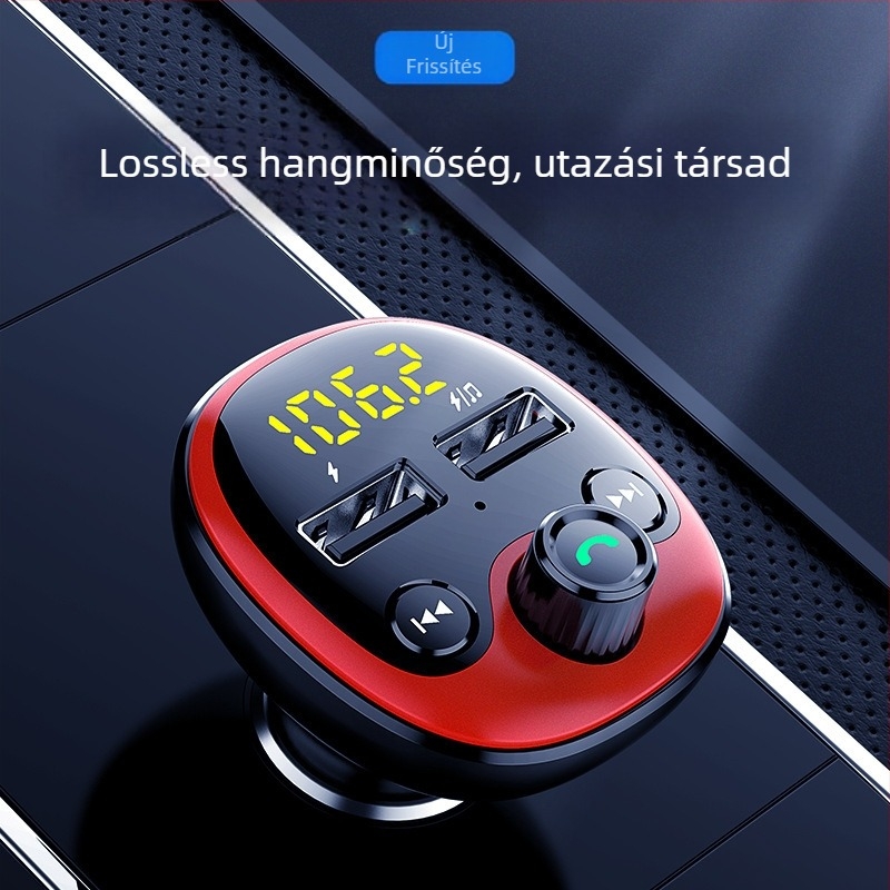 BT21 autós Bluetooth MP3 lejátszó kettős USB-portokkal, 3.1A gyors töltés, 12-24V tápegység, FM rádió