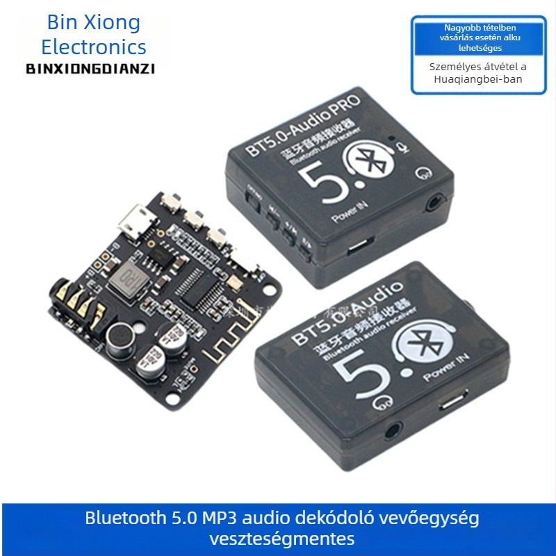Bluetooth 5.0 MP3 audió dekódoló tábla autóhifihez – veszteségmentes hang, DIY vevő erősítő modul