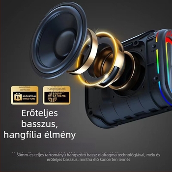 Reden S5 Mini Bluetooth Hangszóró, IPX7 vízálló, Kimeneti teljesítmény 10-20W, Bluetooth 5.3, Beépített akkumulátor 2000-4000mAh, 8 órás üzemidő