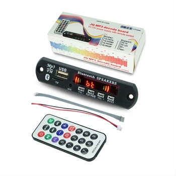 JQ Bluetooth MP3-dekóder panel LED színes kijelzővel, autóhifi erősítő modul, belső felvétel