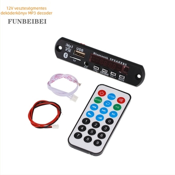 FARDUINO Autó MP3 Bluetooth 5.0 Audio-vevő modul FM rádióval és MP3 dekóderrel
