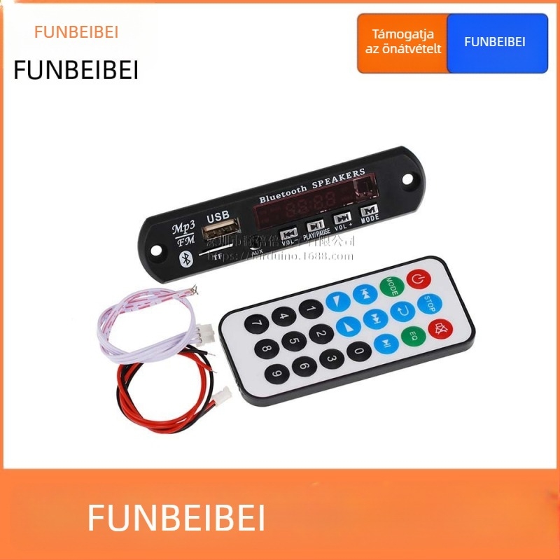 FARDUINO Autó MP3 Bluetooth 5.0 Audio-vevő modul FM rádióval és MP3 dekóderrel