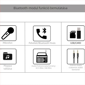 Erősítő panel 2x80W, Bluetooth MP3-dekóder autóhifi modulhoz, modell D161BT