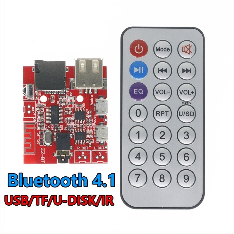 Bluetooth MP3 audio vevőpanel DIY autóhifihez – hangfalakhoz készült erősítőpanel, Bluetooth 4.1 dekódoló modul