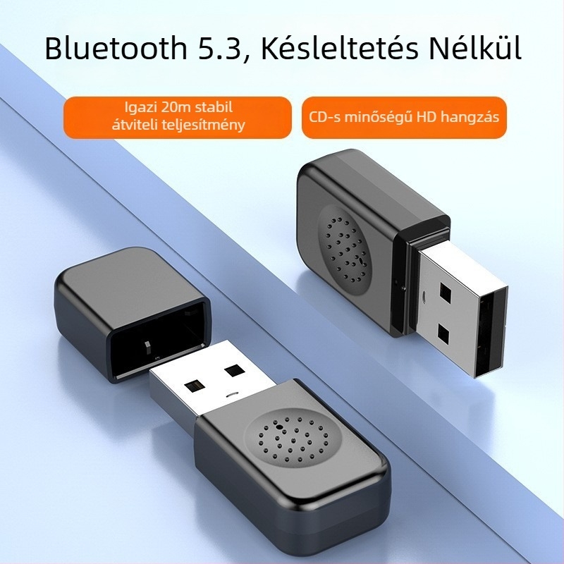 Bluetooth USB modul PC-hez, Modell Q1, USB interfész, Bluetooth 5.3, Plug and Play, Külső táp nélkül