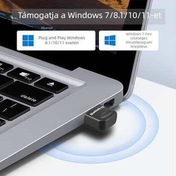RTL606 Bluetooth USB adapter asztali számítógéphez, illesztőprogram nélkül, Plug-and-Play, BT 6.0