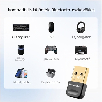 RTL606 Bluetooth USB adapter asztali számítógéphez, illesztőprogram nélkül, Plug-and-Play, BT 6.0