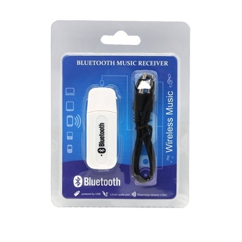 Bluetooth audio vevő 3,5 mm-es interfésszel, Plug-and-Play, USB-tápellátás, 10 m hatótáv, Bluetooth 2.0
