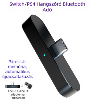 Switch/PS4 Bluetooth audióadó – USB-C/USB interfész, Bluetooth 5.0, 2,4 GHz, Sebesség 25, Modell G1