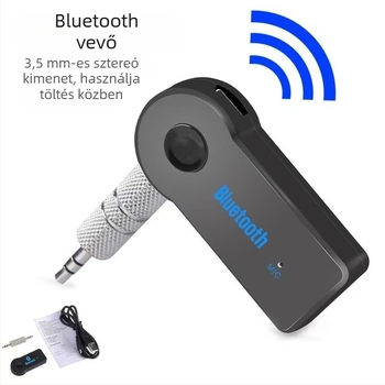Bt-350 3,5 mm Bluetooth AUX autós adapter, vezeték nélküli audio konverter Bluetooth 5.0, AUX interfész, 10 m hatótávolság, külső áramellátás