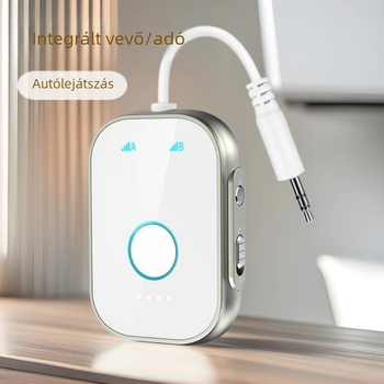 T1 Bluetooth transzmitter 3.5 mm AUX, autóhangkészülék vevő, Plug-and-Play, külső tápegység, BT 5.4, 10 m hatótáv
