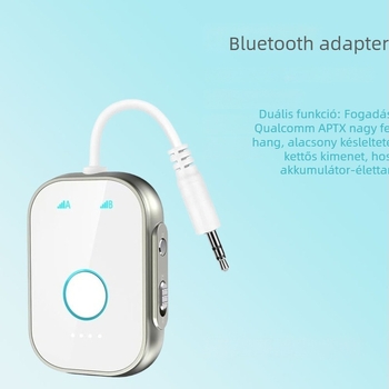 T1 Bluetooth transzmitter 3.5 mm AUX, autóhangkészülék vevő, Plug-and-Play, külső tápegység, BT 5.4, 10 m hatótáv