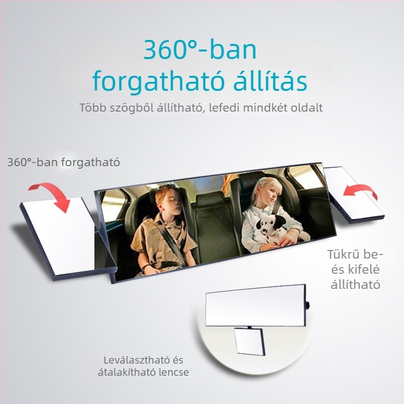 XL-3008 Autó Visszapillantó Tükör – széles látómezővel és anti-reflexiós bevonattal
