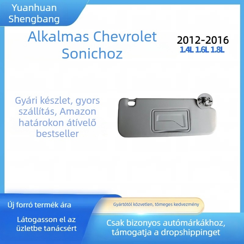 Chevrolet Sonic napellenző – PVC, beépített szerelés, tetőalkatrész, logónyomtatás lehetséges