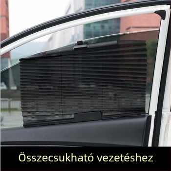Autó pliszé napvédő nylon hálóval, automatikus kinyúló és összecsukható függöny