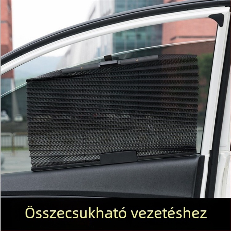 Autó pliszé napvédő nylon hálóval, automatikus kinyúló és összecsukható függöny