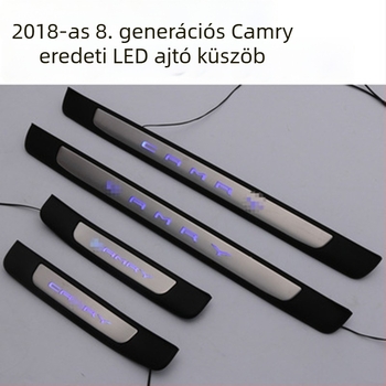 LED ajtó küszöb pedál Camry 2018-2020 (8. generáció), rozsdamentes acél