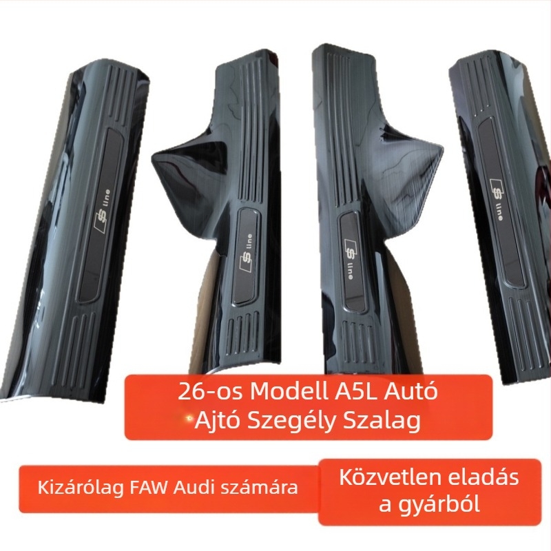 Audi A5L ajtó küszöbcsíkok – rozsdamentes acél, Six good, belső dekoráció és küszöbvédelme testreszabható